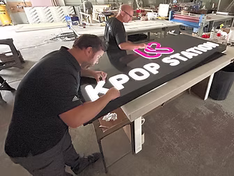 LED sign fabrication at MMD Signs